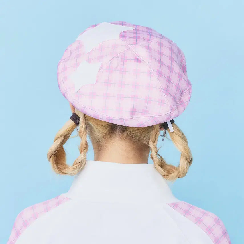 [BUNJANG] Hauls Checkered Beret / hauls 하울스 체크 별 베레모