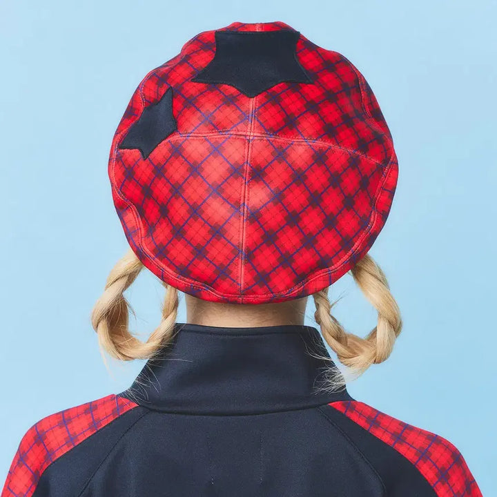 [BUNJANG] Hauls Checkered Beret / hauls 하울스 체크 별 베레모