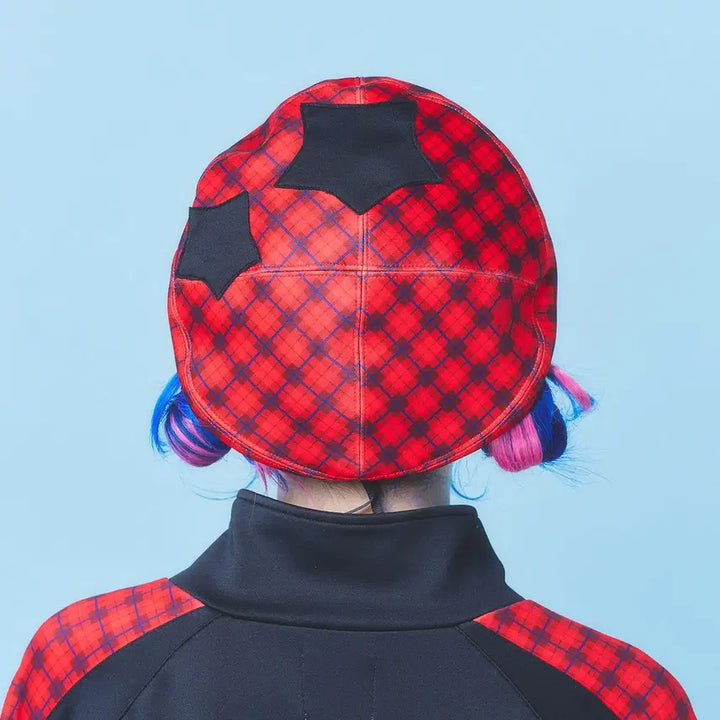 [BUNJANG] Hauls Checkered Beret / hauls 하울스 체크 별 베레모