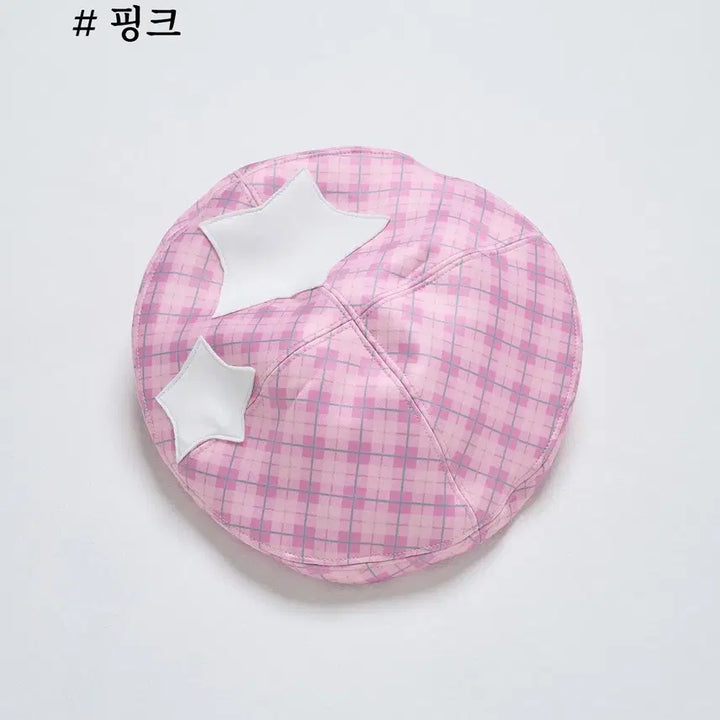 [BUNJANG] Hauls Checkered Beret / hauls 하울스 체크 별 베레모