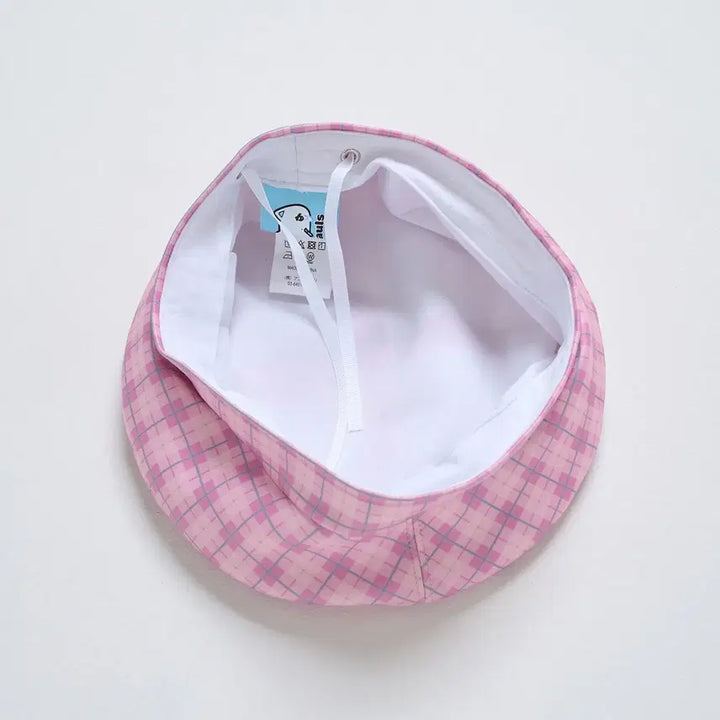 [BUNJANG] Hauls Checkered Beret / hauls 하울스 체크 별 베레모