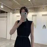 [BUNJANG] Zzivorem Maxi Long Dress with Belt - Women&