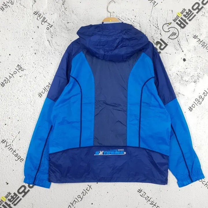 [BUNJANG] MARK Ultralight Windbreaker Hooded Jacket - Blue / 마크 MARK 초경량 바람막이 후드 자켓 블루 3800135