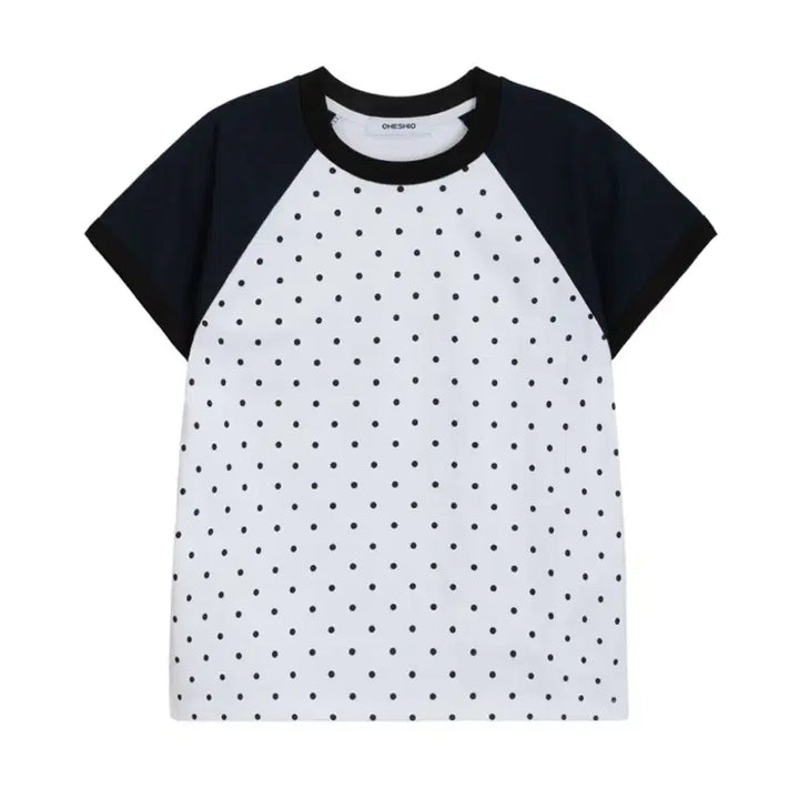 [BUNJANG] OHESIO Dot Raglan T-shirt (White) / 오헤시오 dot raglan t-shirt (white)