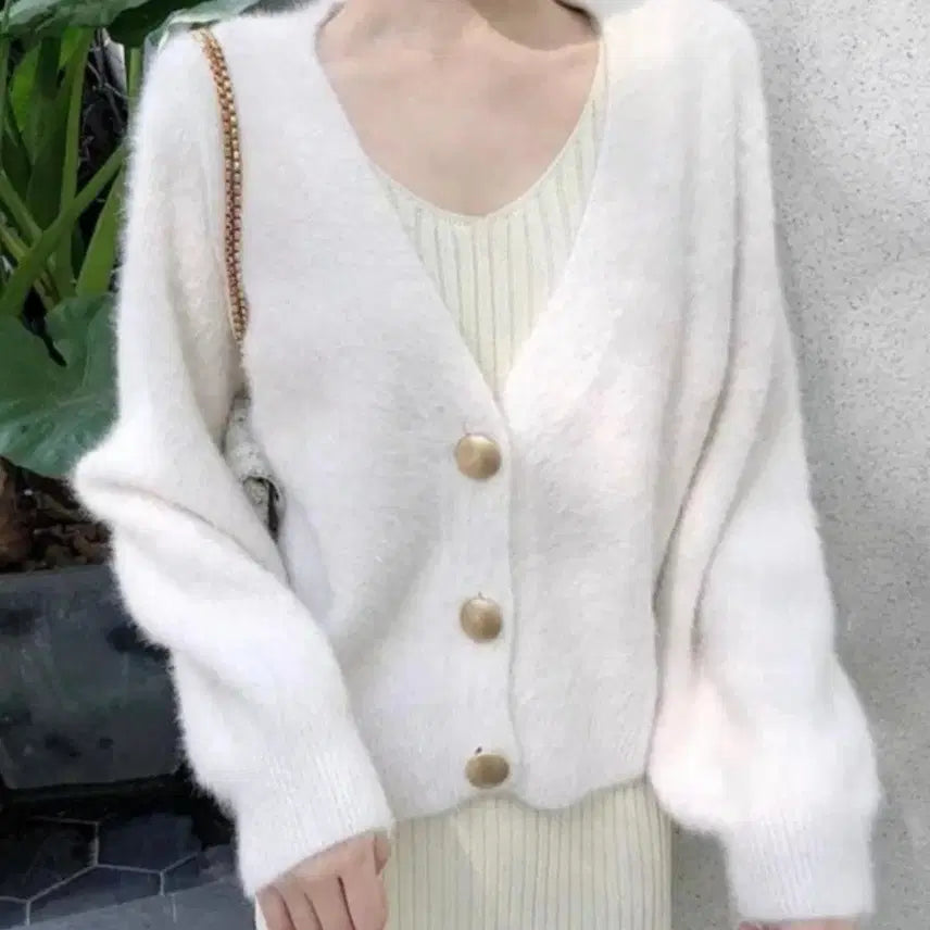 [BUNJANG] Angora Knit Cardigan Set / 앙고라 니트 가디건 4종