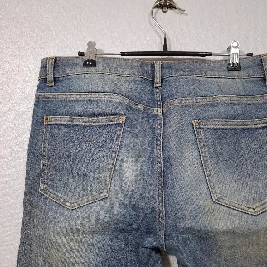 [BUNJANG] System Homme Distressed Stretch Straight Jeans 32 / 시스템옴므 데미지 스판 일자청바지 32