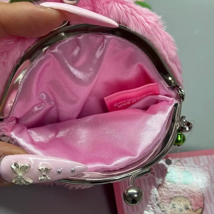[BUNJANG] Monchhichi Sakura Pink Cherry Blossom Coin Purse / 몬치치짱 벚꽃 사쿠라 핑크 가마구치 동전지갑