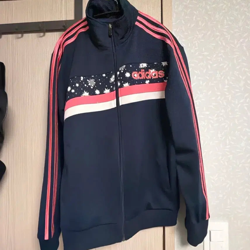 [BUNJANG] Adidas Pink Navy Star Jersey / 아디다스 핑크 네이비 스타 져지 y2k
