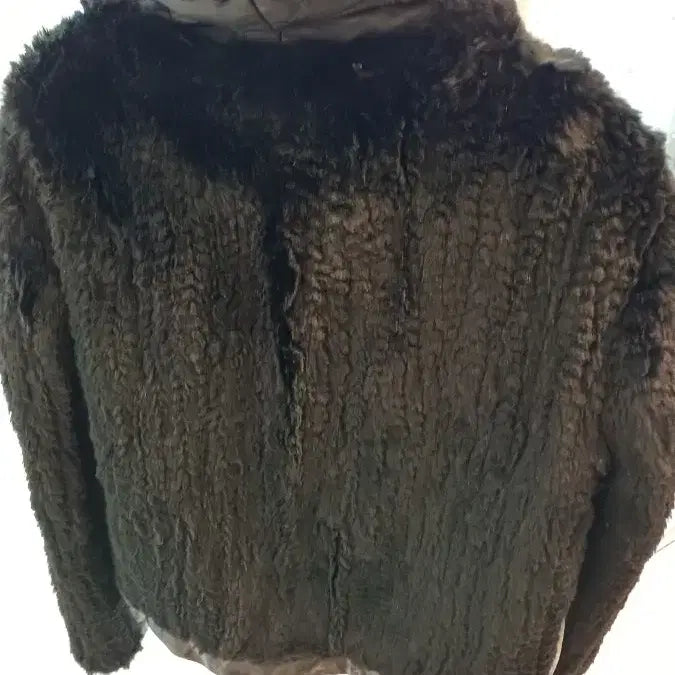 [BUNJANG] Liga Rabbit Fur &amp; Leather Half-Chest Jacket / 리가 토끼털 +가죽 반가슴 56 길이60