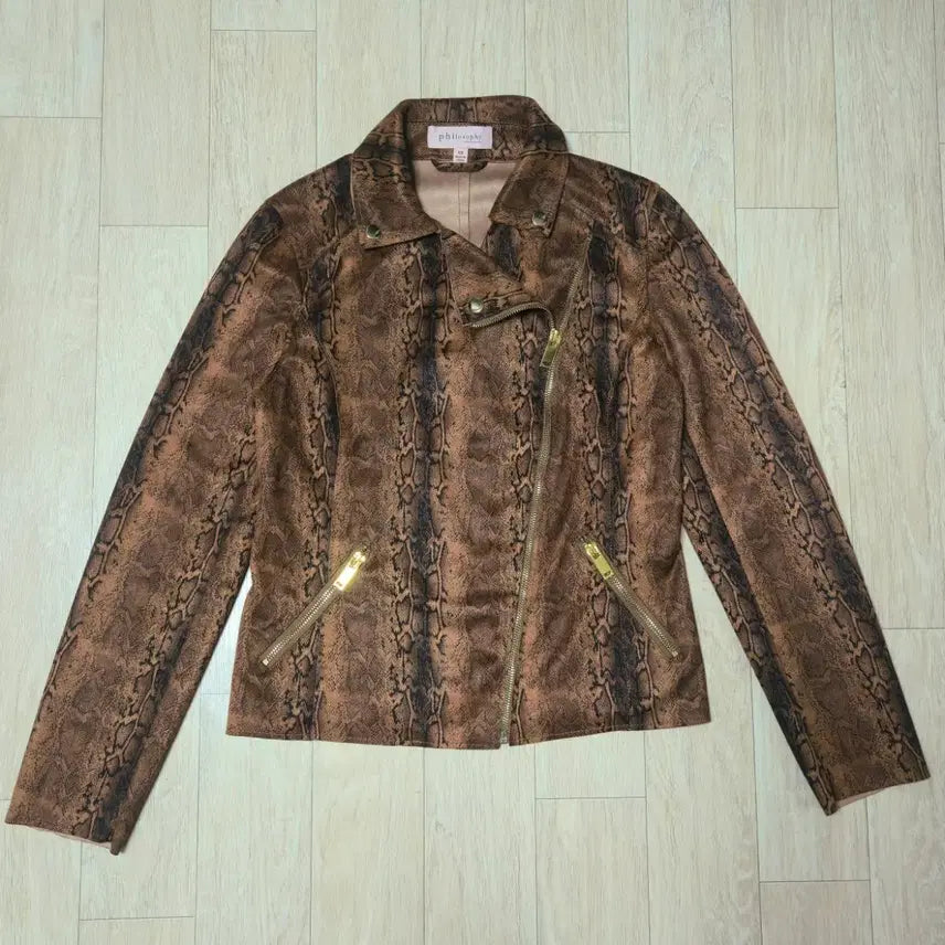 [BUNJANG] Philosophy Faux Leather Python Jacket / XS) Philosophy Faux Leather 파이톤 자켓