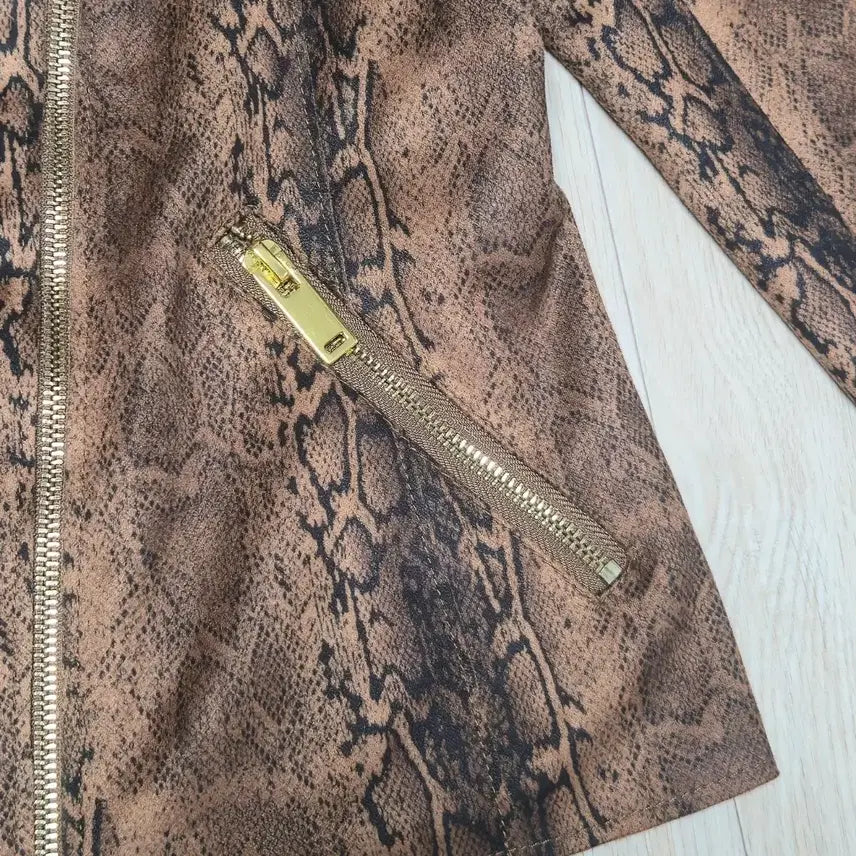 [BUNJANG] Philosophy Faux Leather Python Jacket / XS) Philosophy Faux Leather 파이톤 자켓