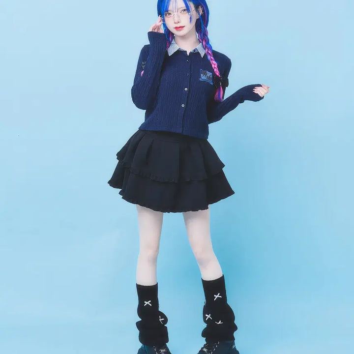 [BUNJANG] Hauls School Cardigan / hauls 하울스 카라가 달린 스쿨풍 가디건