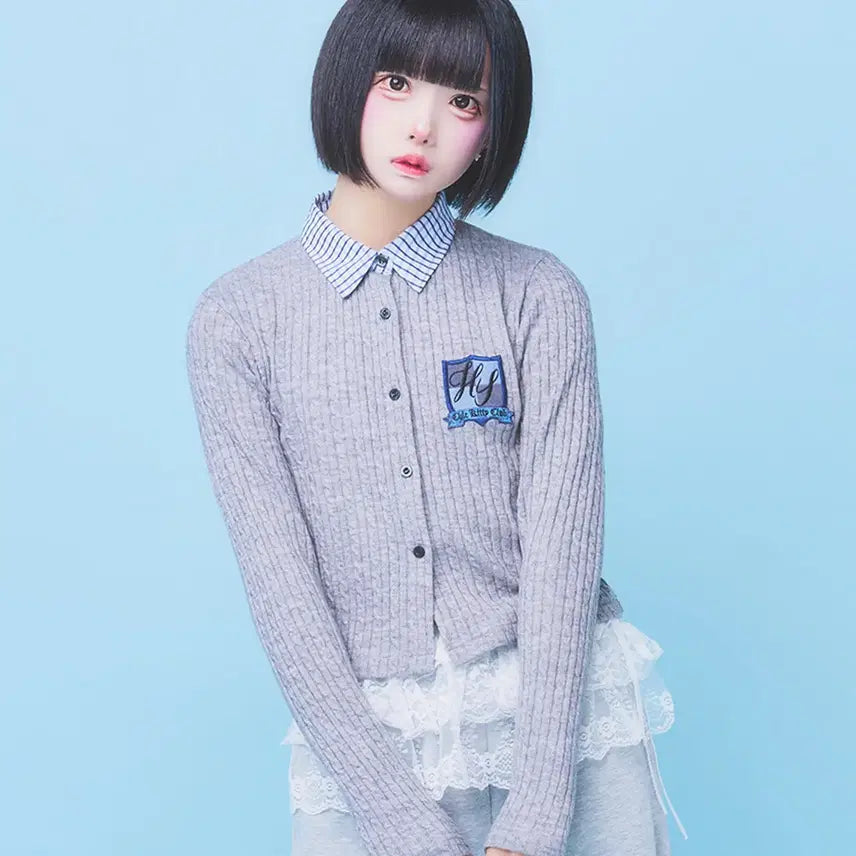 [BUNJANG] Hauls School Cardigan / hauls 하울스 카라가 달린 스쿨풍 가디건