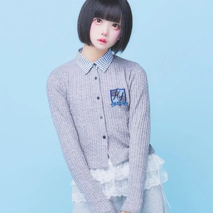 [BUNJANG] Hauls School Cardigan / hauls 하울스 카라가 달린 스쿨풍 가디건