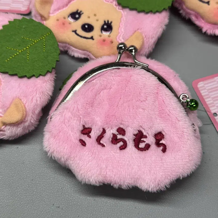 [BUNJANG] Monchhichi Sakura Pink Coin Purse / 몬치치 벚꽃 사쿠라 핑크 가마구치 동전지갑