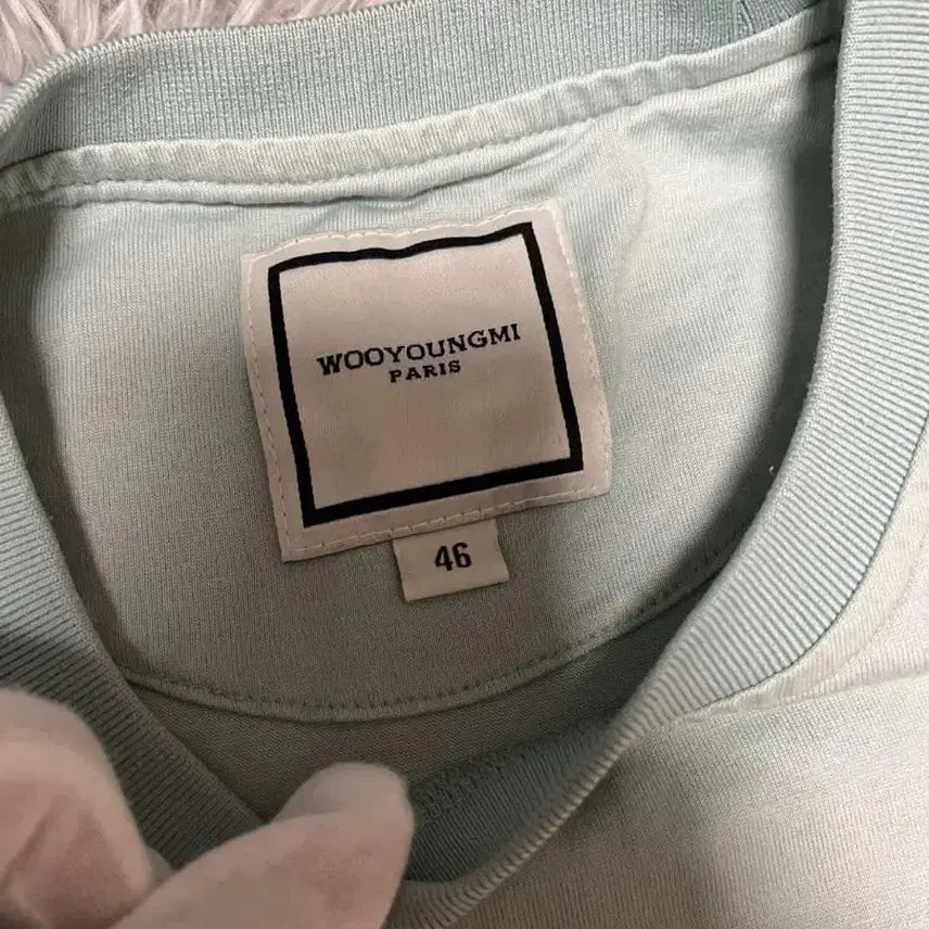 [BUNJANG] Wooyoungmi Back Logo Mint Short Sleeve / [23ss/46size] 우영미 백로고 반팔