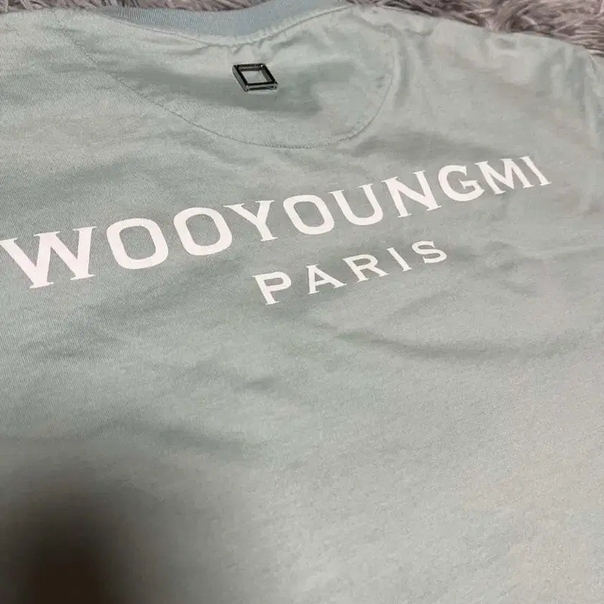 [BUNJANG] Wooyoungmi Back Logo Mint Short Sleeve / [23ss/46size] 우영미 백로고 반팔