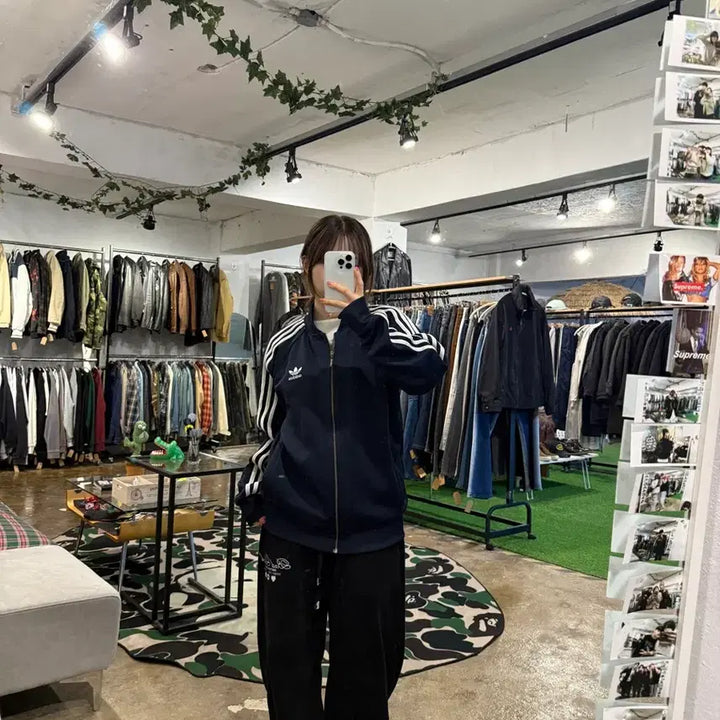 [BUNJANG] Adidas Track Top Navy Jacket / 아디다스 트랙탑 네이비