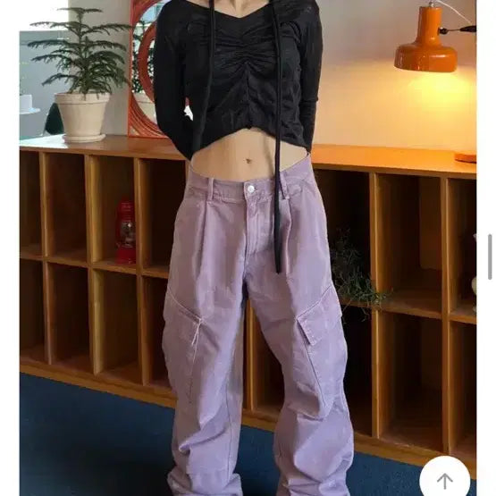 [BUNJANG] Avely Purple Cargo Pants / 에이블리 입어보고 퍼플 바지