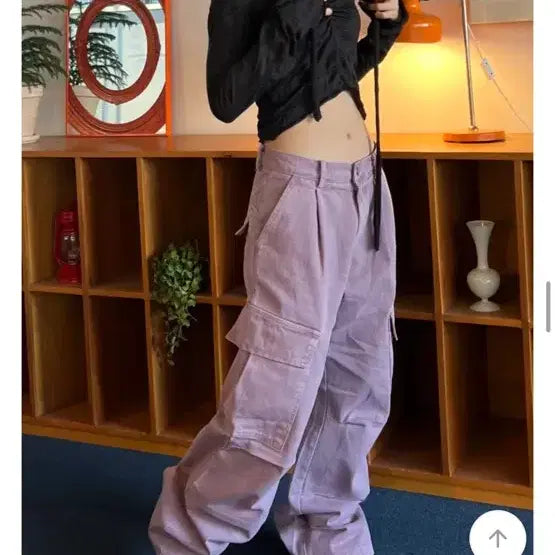 [BUNJANG] Avely Purple Cargo Pants / 에이블리 입어보고 퍼플 바지