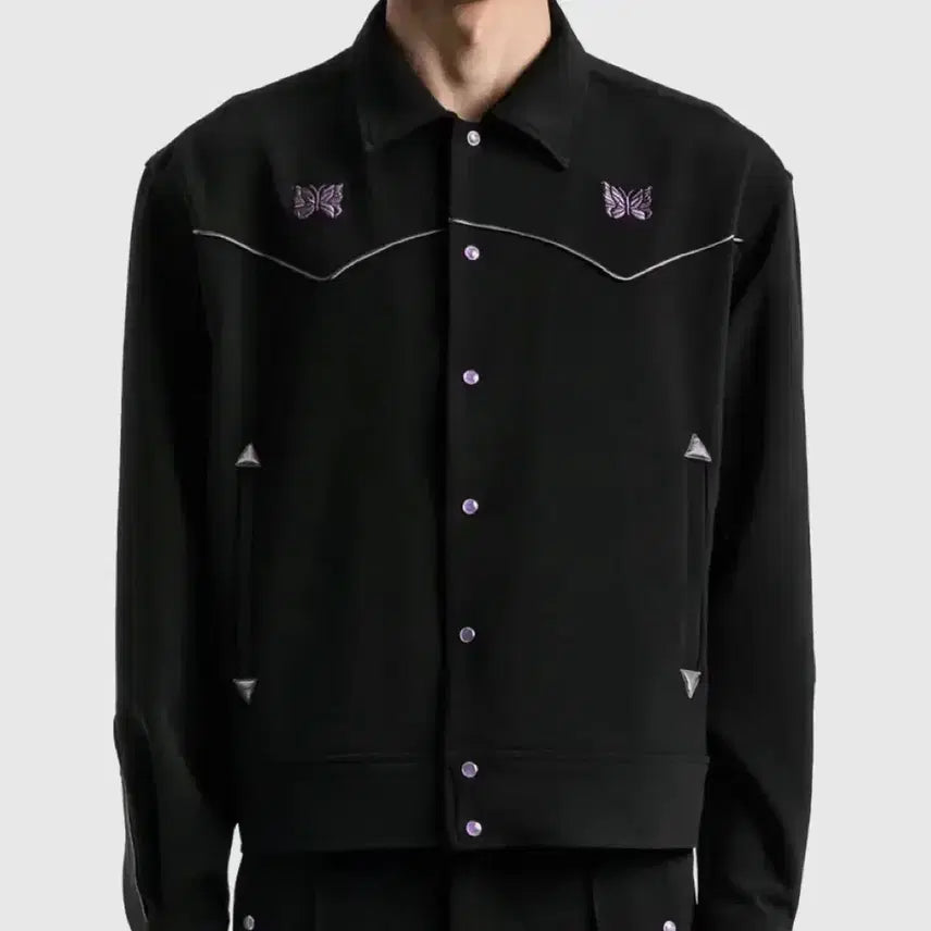 [BUNJANG] Needles Piping Cowboy Jacket Black / 니들스 파이핑 카우보이 자켓 블랙