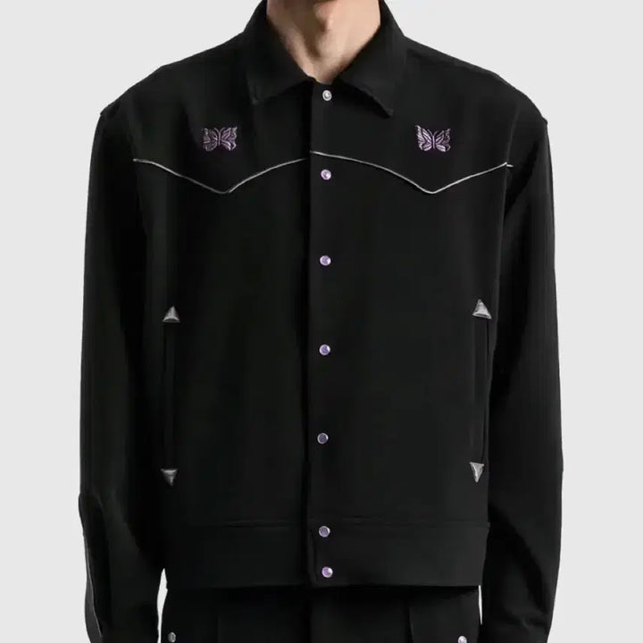 [BUNJANG] Needles Piping Cowboy Jacket Black / 니들스 파이핑 카우보이 자켓 블랙
