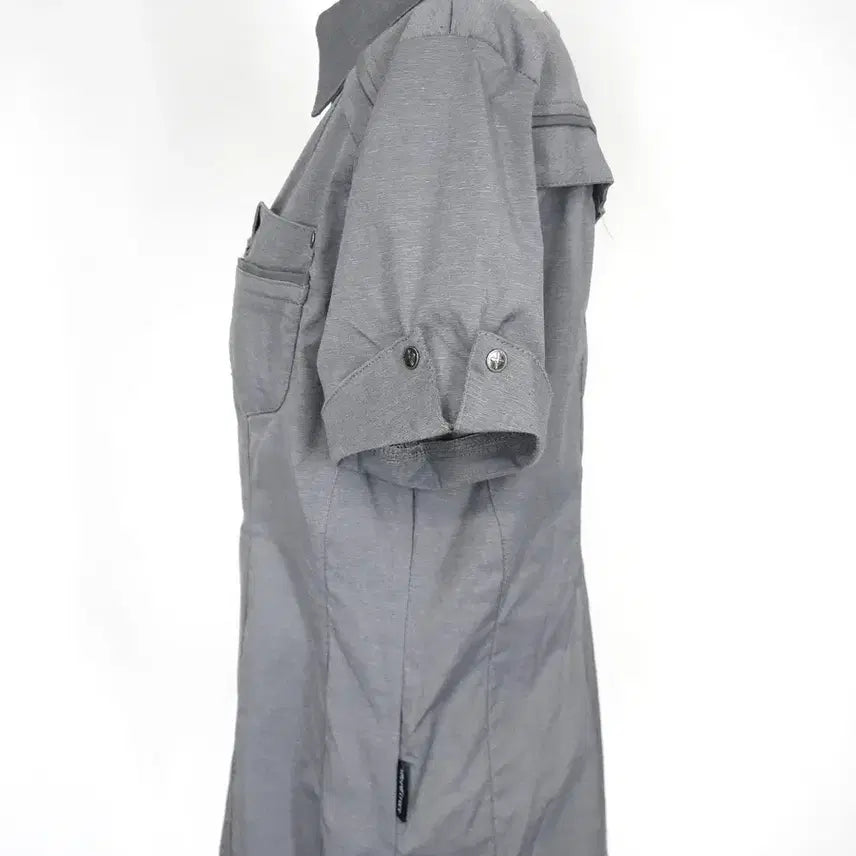 [BUNJANG] Ozz Croce Gray Short Sleeve Shirt / Ozz on croce 오즈온 반소매 그레이 반팔 셔츠 카라넥 빈티지