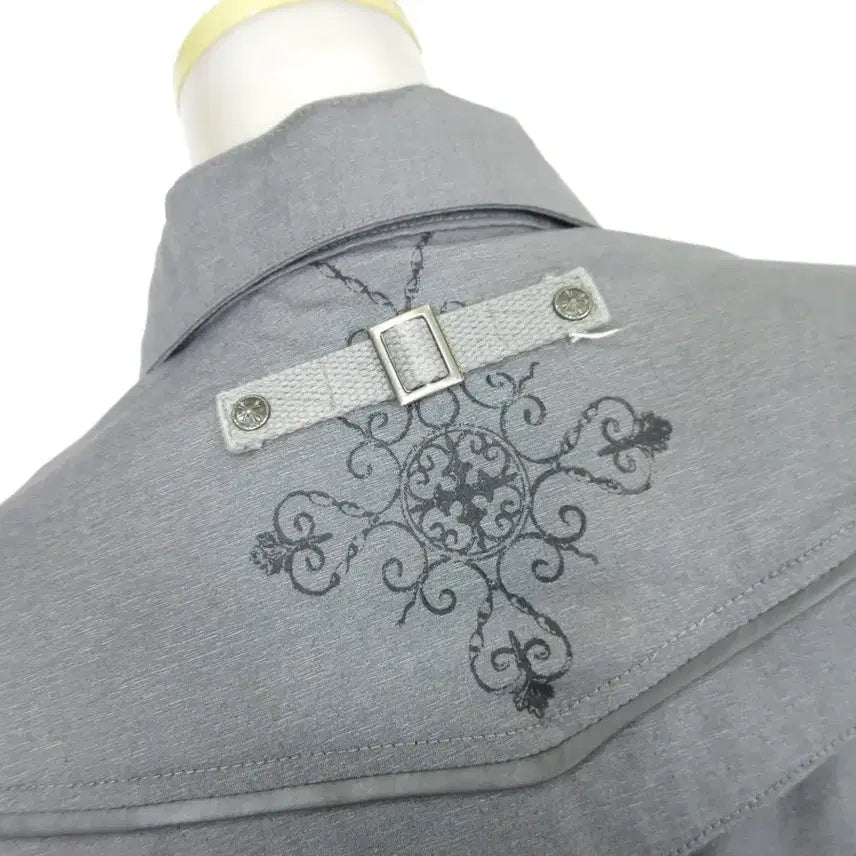 [BUNJANG] Ozz Croce Gray Short Sleeve Shirt / Ozz on croce 오즈온 반소매 그레이 반팔 셔츠 카라넥 빈티지