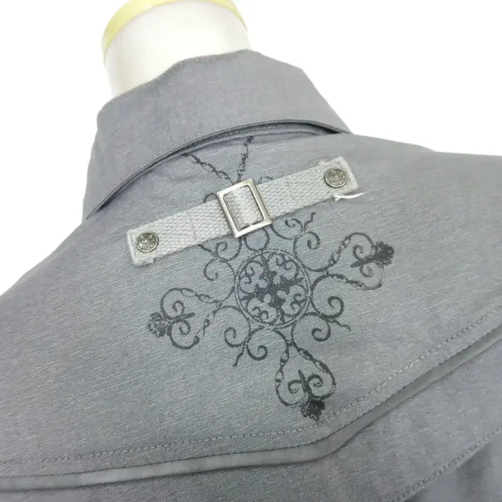 [BUNJANG] Ozz Croce Gray Short Sleeve Shirt / Ozz on croce 오즈온 반소매 그레이 반팔 셔츠 카라넥 빈티지