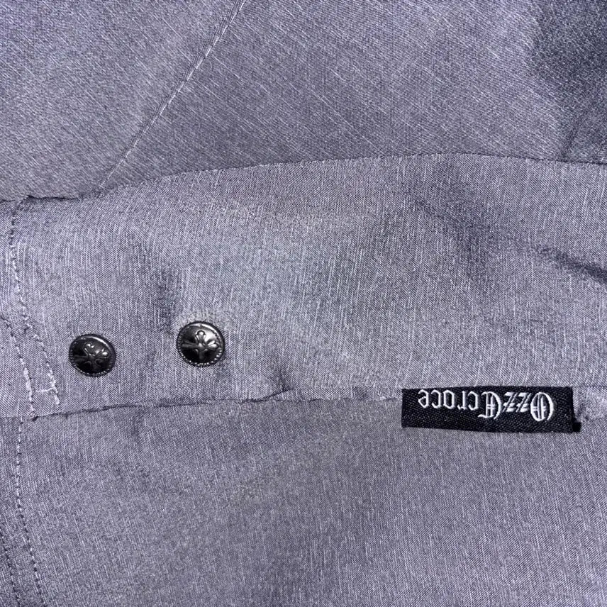 [BUNJANG] Ozz Croce Gray Short Sleeve Shirt / Ozz on croce 오즈온 반소매 그레이 반팔 셔츠 카라넥 빈티지
