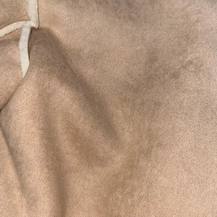 [BUNJANG] Ablie Ivory Beige Short Jacket / 양털 스웨이드 무스탕 베이지 숏자켓 떡볶이코트 /아이보리뽀글이 에이블리