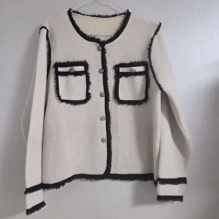 [SOLD OUT] 배색 트위드 가디건 니트 자켓