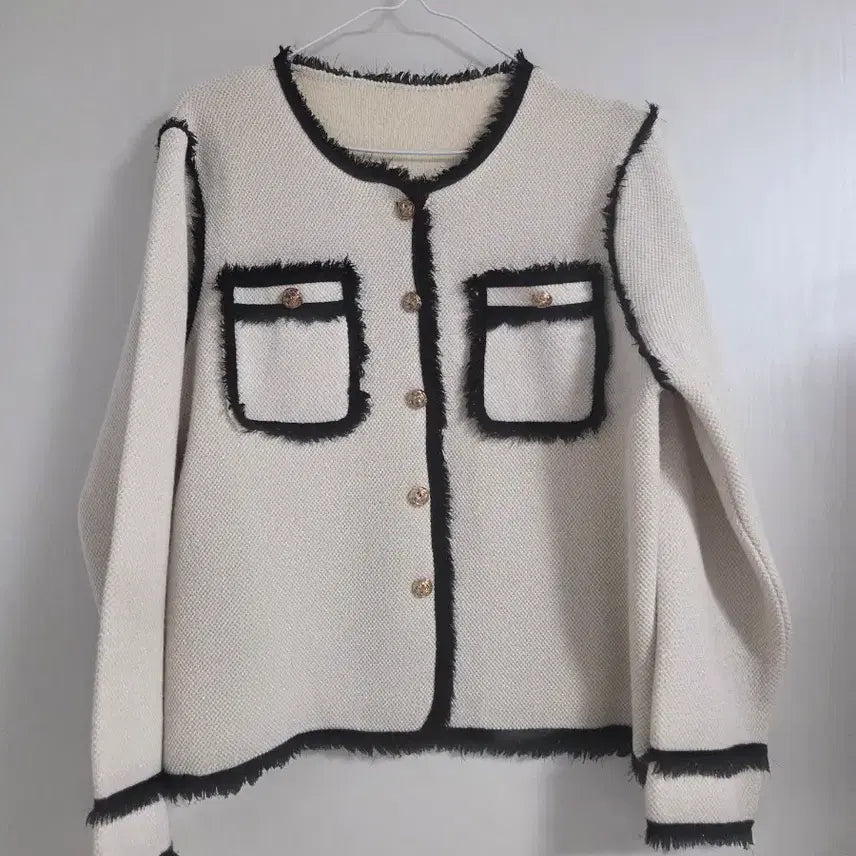 [SOLD OUT] 배색 트위드 가디건 니트 자켓