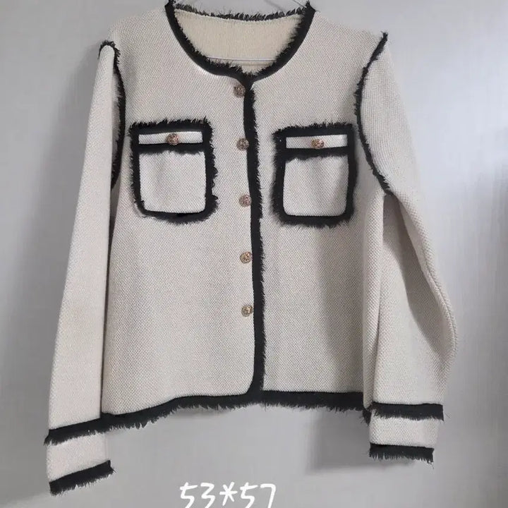 [SOLD OUT] 배색 트위드 가디건 니트 자켓