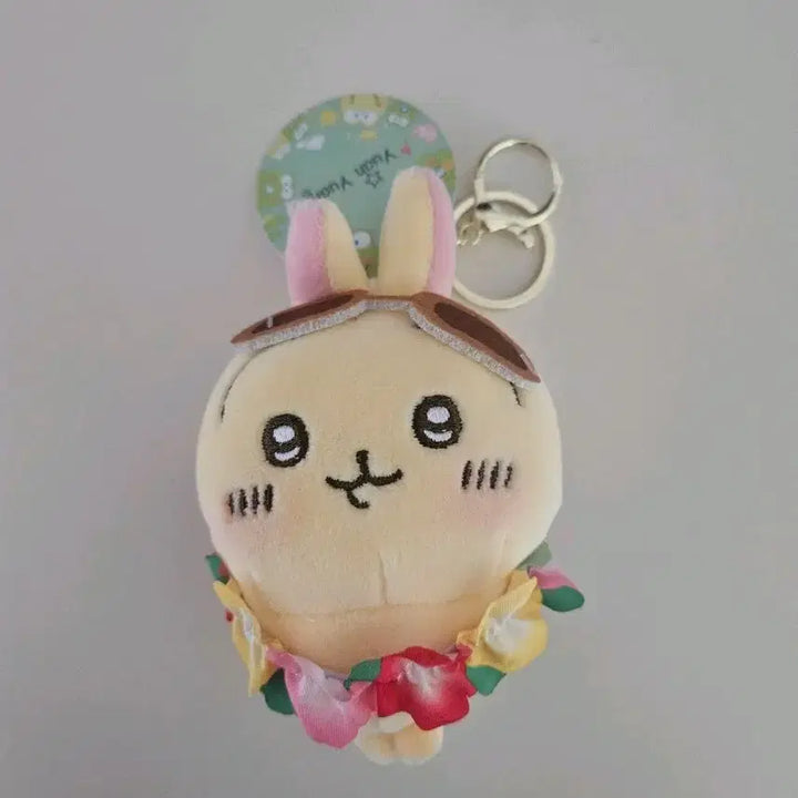 [BUNJANG] Chiikawa Flower Ornament Doll Keychain / 꽃장식 치이카와 인형 키링