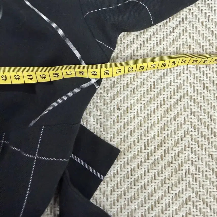 [BUNJANG] Maje Black Check Long Shirt Dress / 정품) 마쥬 블랙 체크 롱 셔츠형 절개 롱 원피스 1