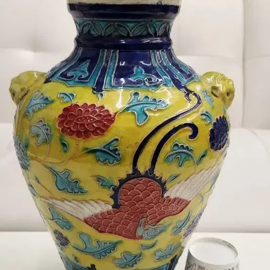 [BUNJANG] Two-color Yangyiho Phoenix Motif Vase / 투채 양이호화병