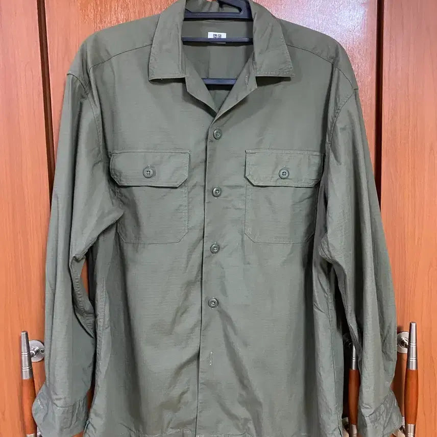 [BUNJANG] Uniqlo Military Ripstop Shirt - S Size / [UNIQLO] 유니클로 밀리터리 립스탑 셔츠 S사이즈