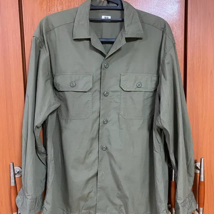 [BUNJANG] Uniqlo Military Ripstop Shirt - S Size / [UNIQLO] 유니클로 밀리터리 립스탑 셔츠 S사이즈