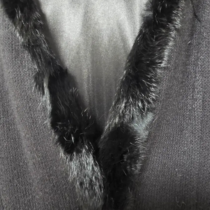 [BUNJANG] Missy Black Fur Vest 2XL / 77~88 Missy 짱 블랙 퍼 베스트 2XL