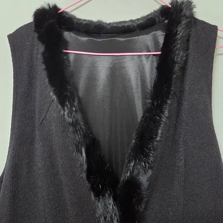 [BUNJANG] Missy Black Fur Vest 2XL / 77~88 Missy 짱 블랙 퍼 베스트 2XL
