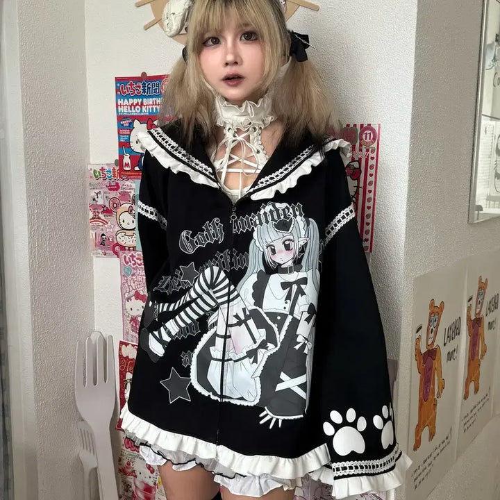 [BUNJANG] Subculture Sailor Collar Parka Jacket / 서브컬쳐 세일러 카라 파카