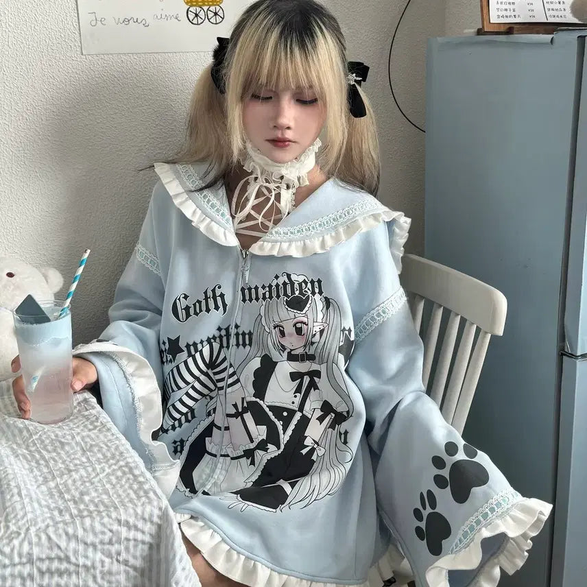 [BUNJANG] Subculture Sailor Collar Parka Jacket / 서브컬쳐 세일러 카라 파카