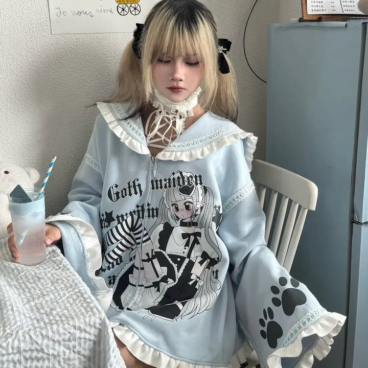 [BUNJANG] Subculture Sailor Collar Parka Jacket / 서브컬쳐 세일러 카라 파카