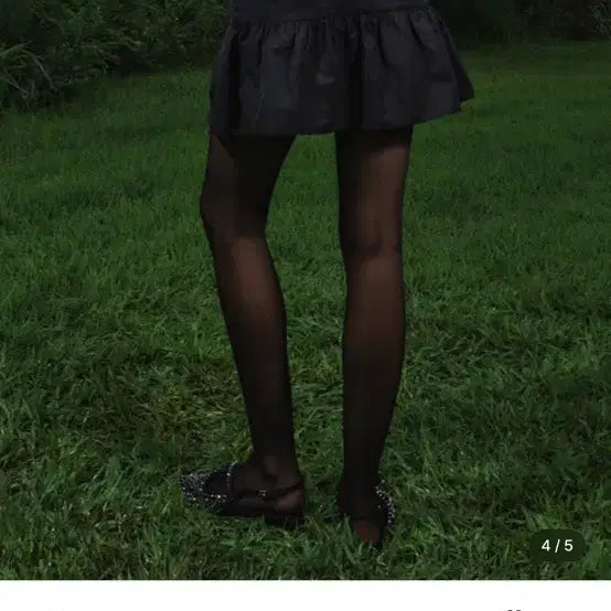 [BUNJANG] Kijun Nylon Shirred Mini Skirt / Kijun 기준 나일론 셔링 미니 스커트
