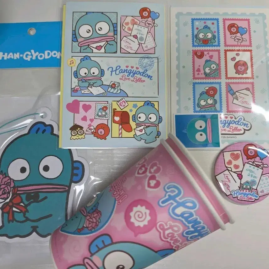 [BUNJANG] Sanrio Hangyodon Birthday Cafe Bundle Set / 산리오 한교동 공식 생일카페 생카 굿즈 세트 일괄