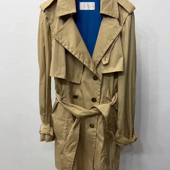 [BUNJANG] TIME Beige Trench Coat Jacket (Size 82) / 정품) TIME 타임 한섬 베이지 트렌치코트 자켓 82
