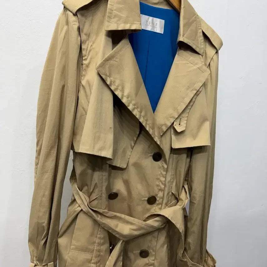 [BUNJANG] TIME Beige Trench Coat Jacket (Size 82) / 정품) TIME 타임 한섬 베이지 트렌치코트 자켓 82