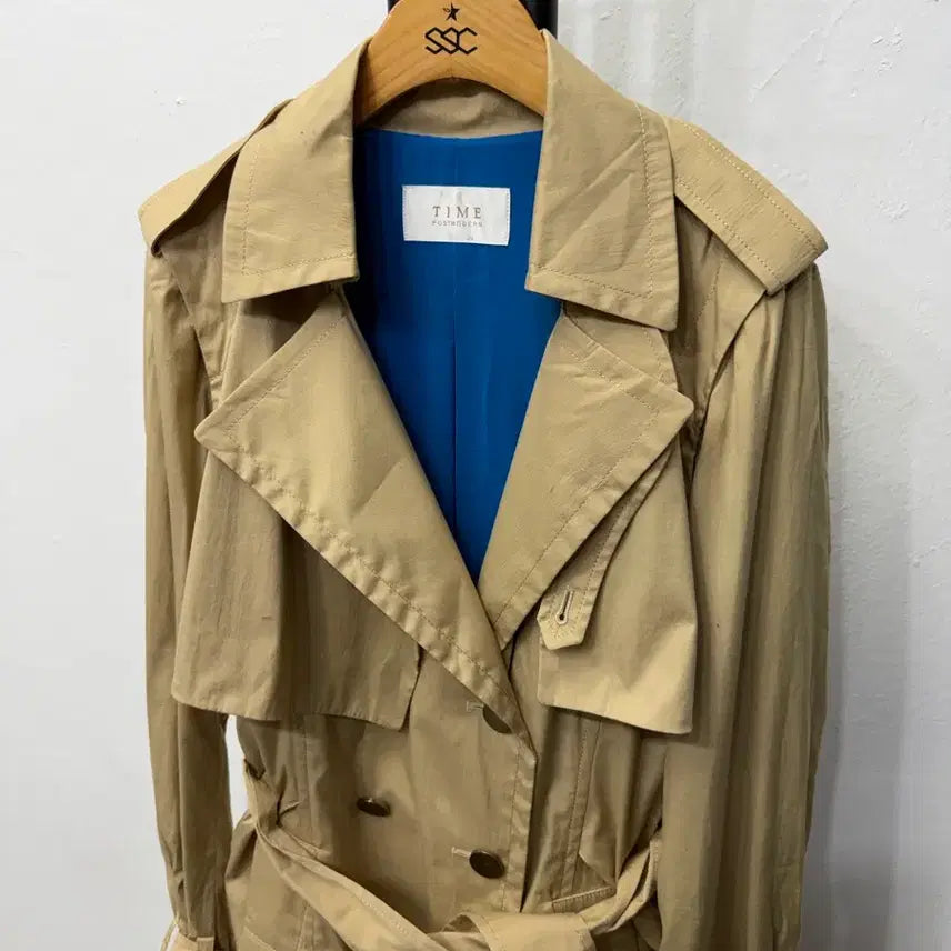 [BUNJANG] TIME Beige Trench Coat Jacket (Size 82) / 정품) TIME 타임 한섬 베이지 트렌치코트 자켓 82