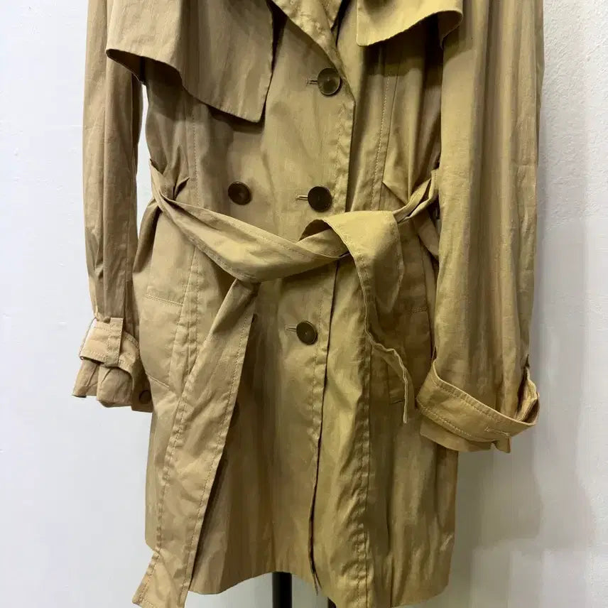 [BUNJANG] TIME Beige Trench Coat Jacket (Size 82) / 정품) TIME 타임 한섬 베이지 트렌치코트 자켓 82